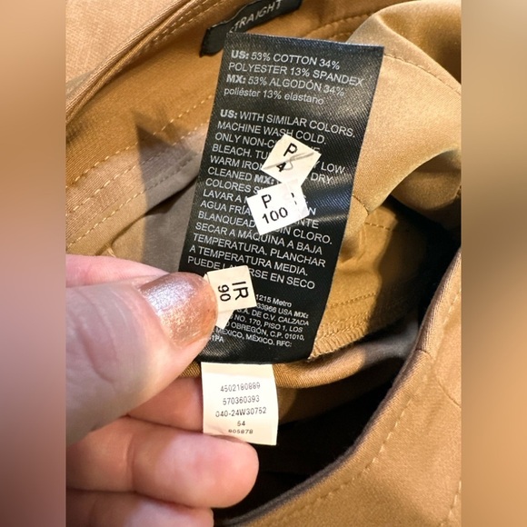 WHBM High-Rise Straight Leg Woven Pants in Camel Tan size 12 - Picture 9 of 9